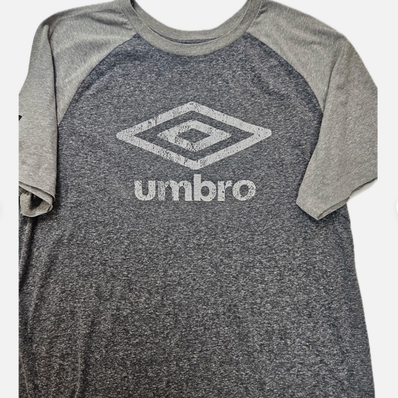 Umbro Other - Umbro‎ Shirt Mens XL Gray Raglan Athletic Tee Soccer Logo Short Sleeve Classic